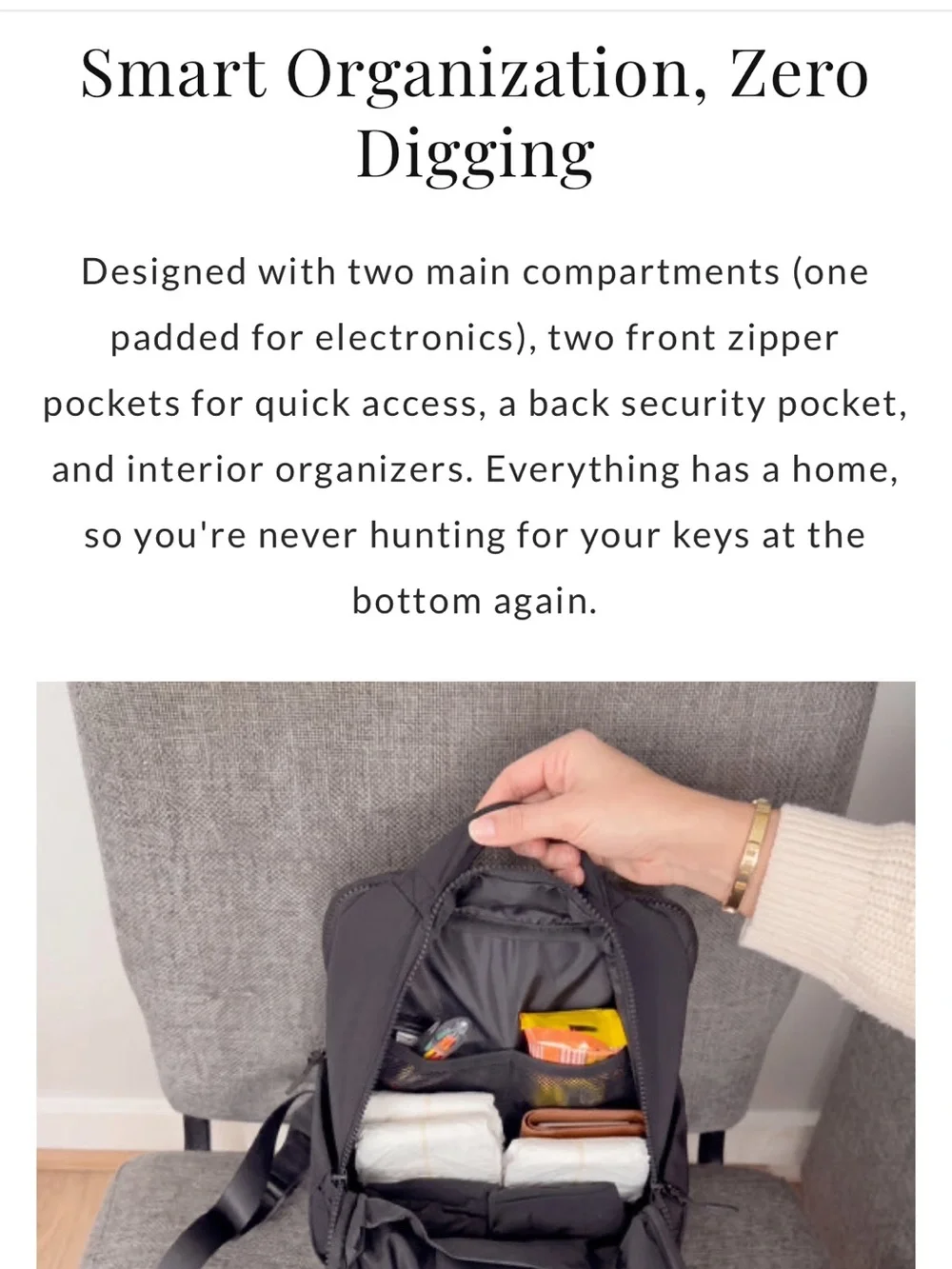 Emmafy Minimax Backpack - NWOT - Black/Brown Check